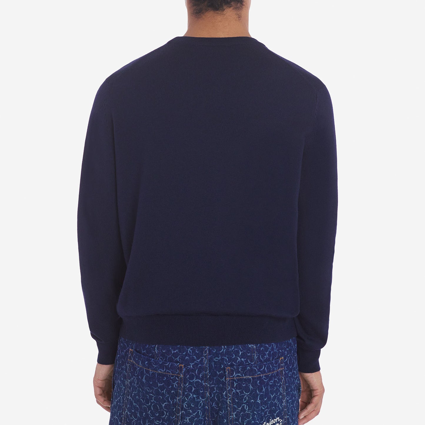 Maison Kitsuné Grey Fox Patch Classic Sweater (MM00815KT1036)