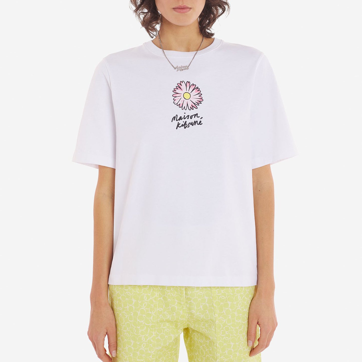 Maison Kitsuné Flower Patch Logo T-Shirt (MW00113KJ0119)