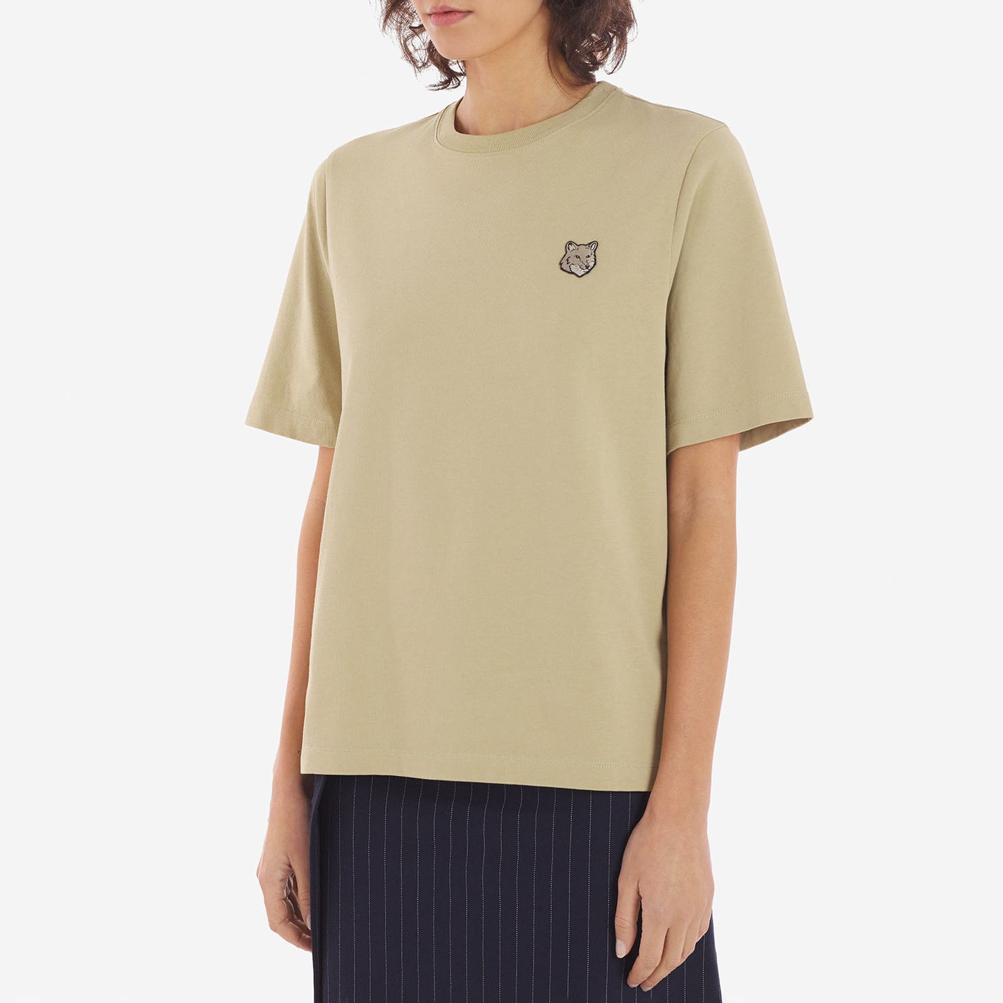 Maison Kitsuné Tricolor Fox Head Patch T-Shirt (MW00127KJ0119)