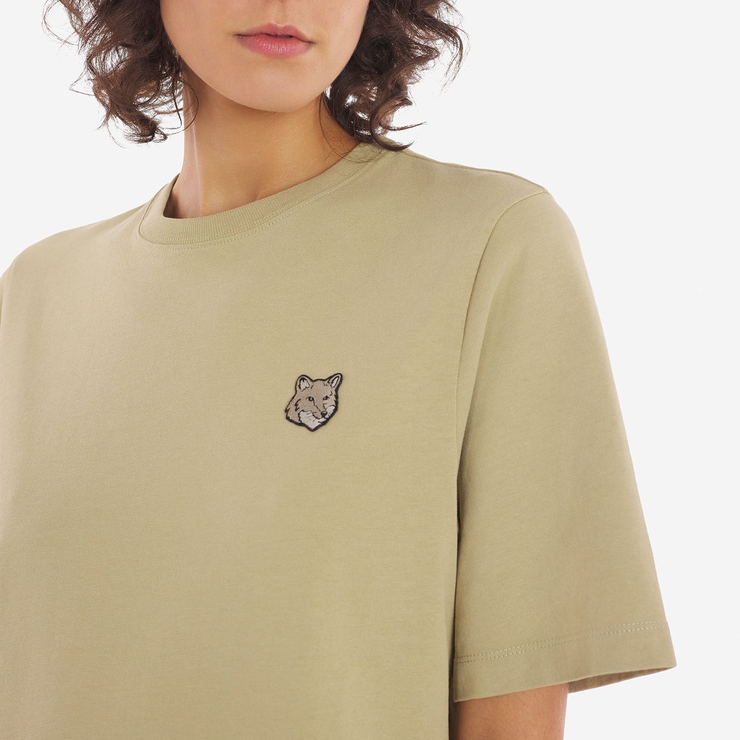 Maison Kitsuné Tricolor Fox Head Patch T-Shirt (MW00127KJ0119)