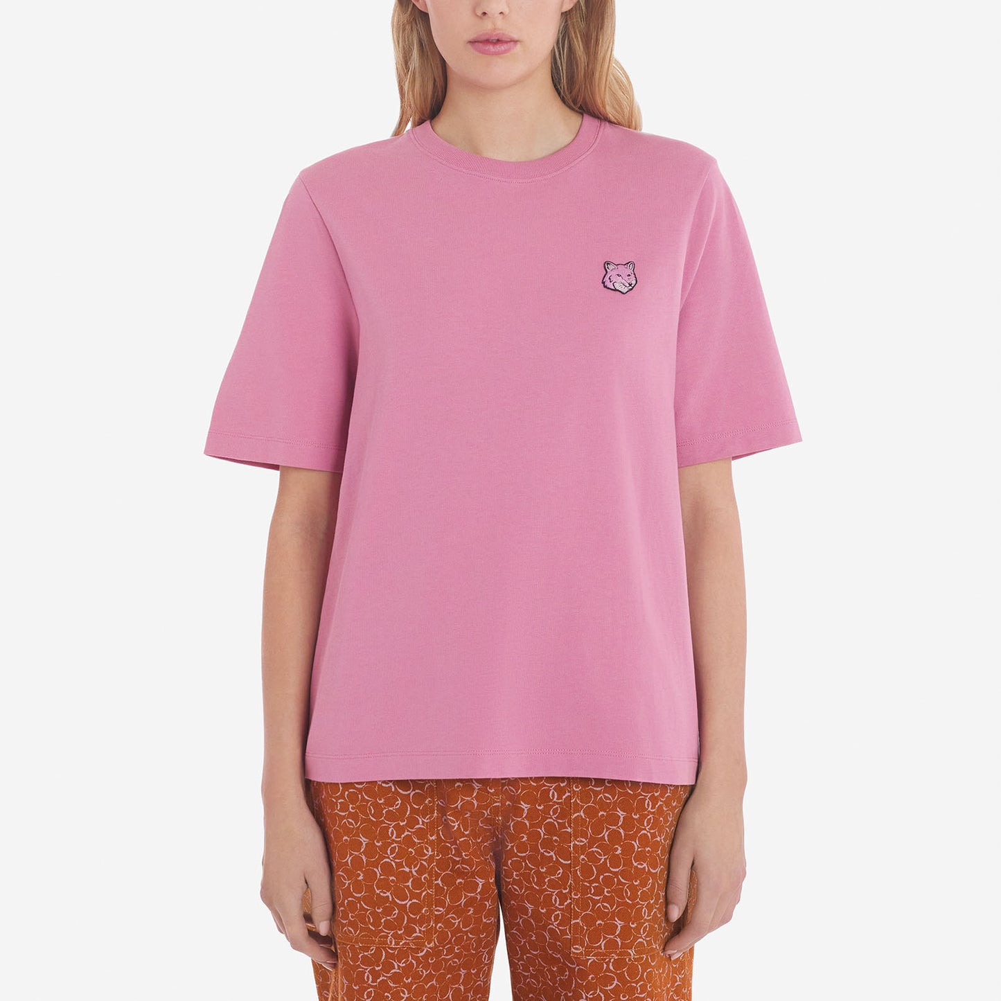 Maison Kitsuné Tricolor Fox Head Patch T-Shirt (MW00127KJ0119)