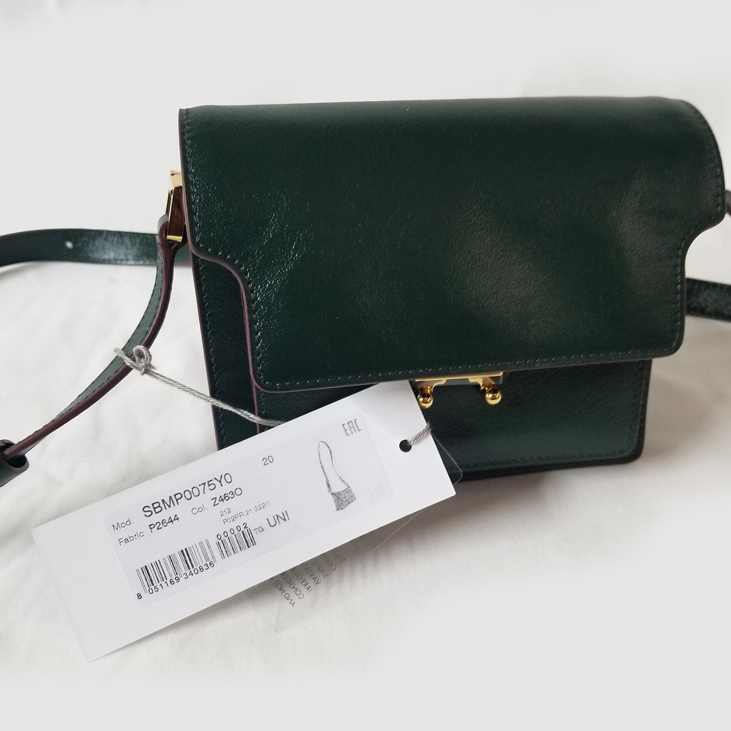 Marni Trunk Soft Mini Leather Shoulder Bag (SBMP0075Y0)