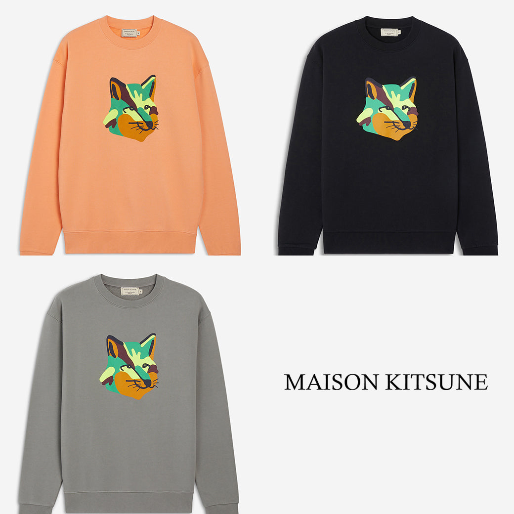 Maison Kitsuné Multicolor Fox Head Patch Sweatshirt (FU00363KM0001)