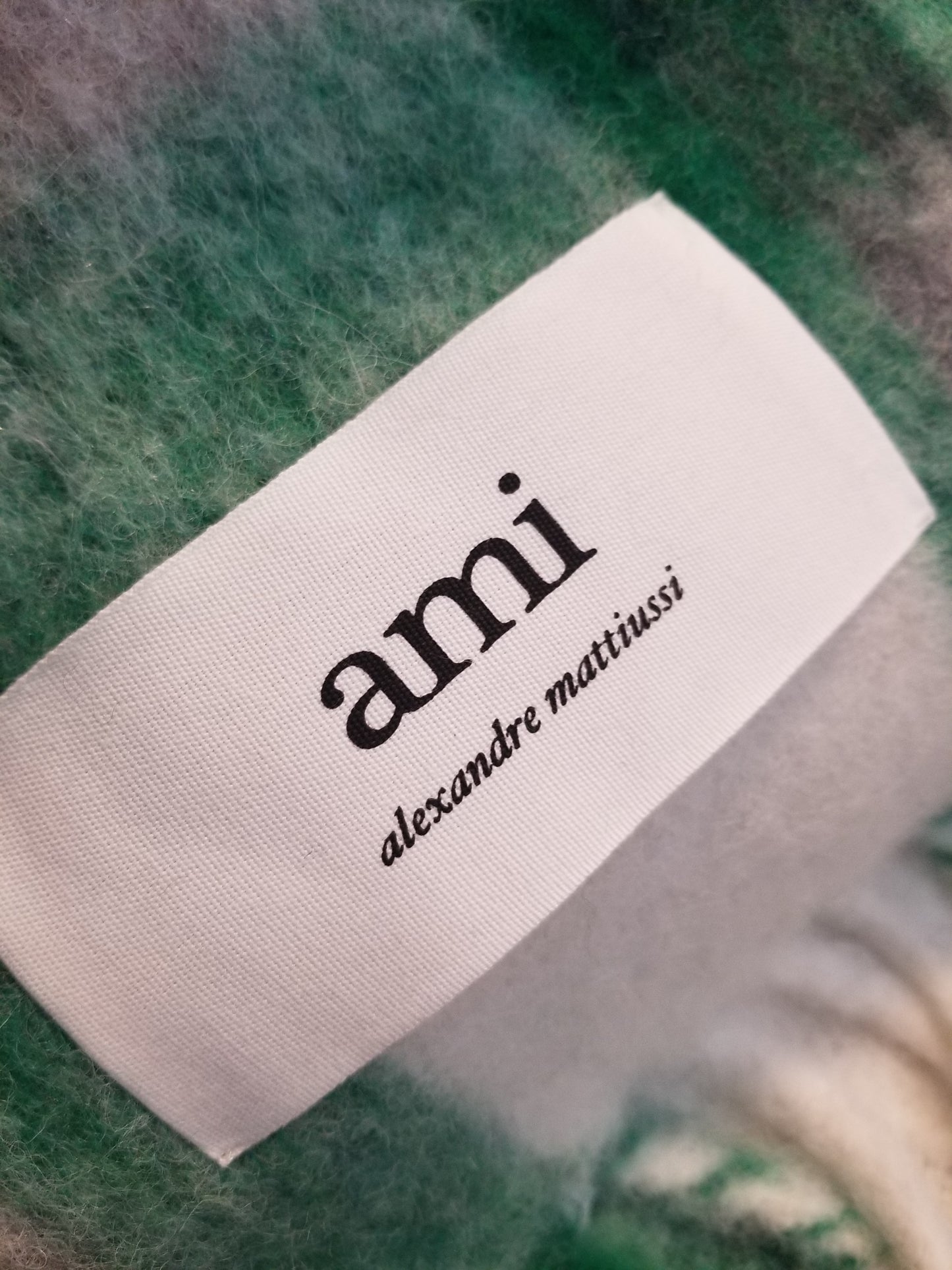 AMI Paris Oversized Check Wool Scarf (H21A405.335)