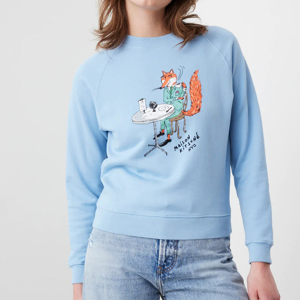 Maison Kitsuné Fox Skateboard Embroidered Sweatshirt (IW00305KM0001)