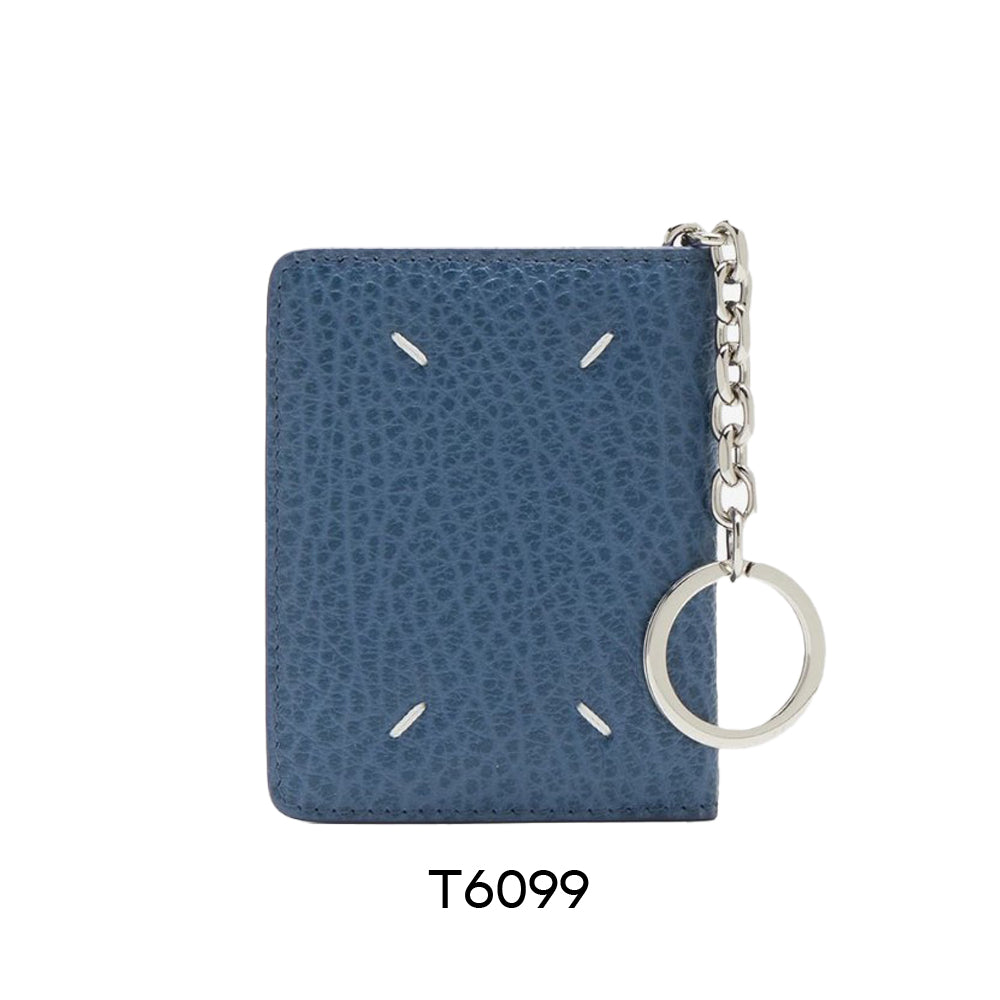 Maison Margiela Four Stitches Card Holder with Key Ring (S56UI0128 P4455)