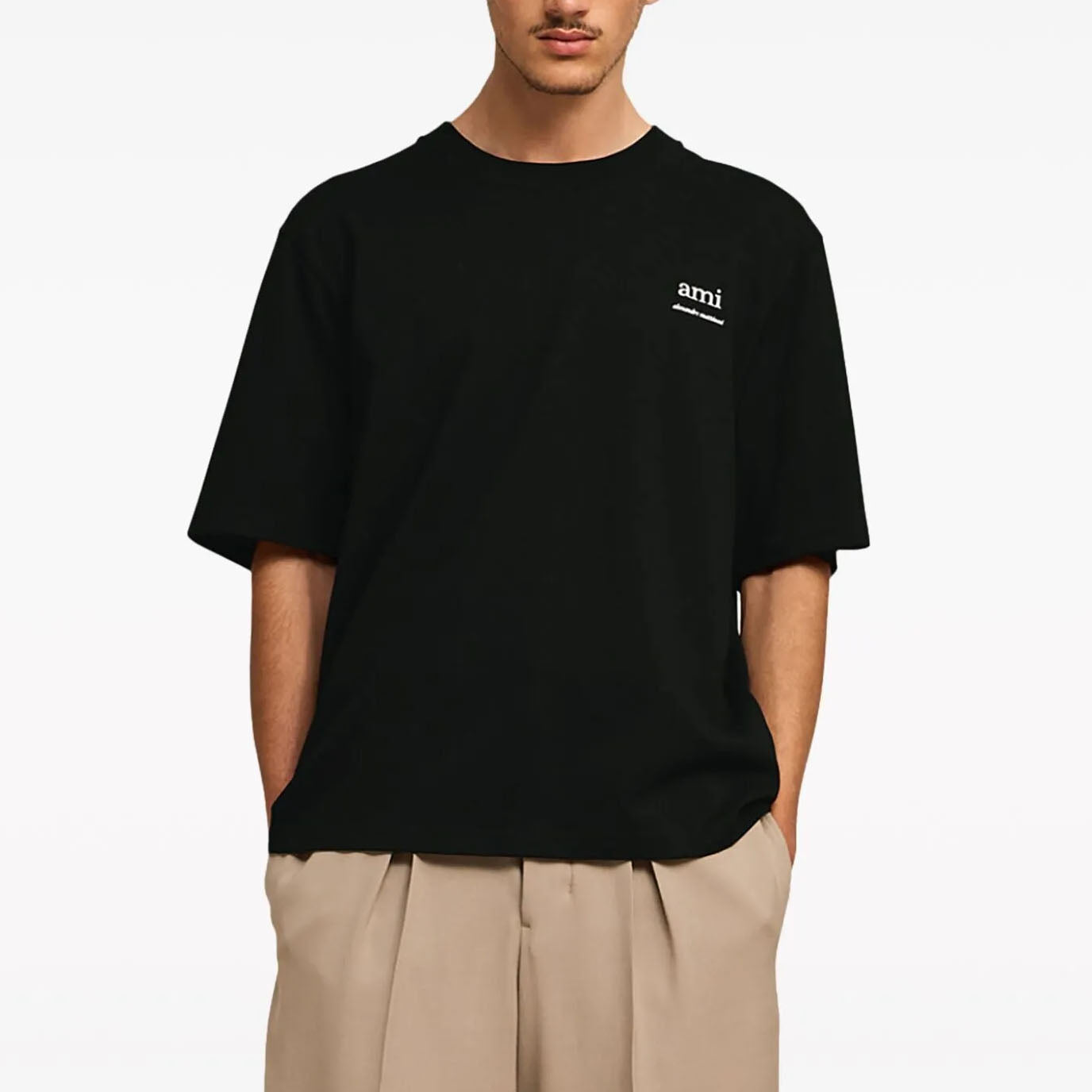 AMI Paris Tonal Ami Paris Embroidered Logo T-Shirt (UTS024.726)