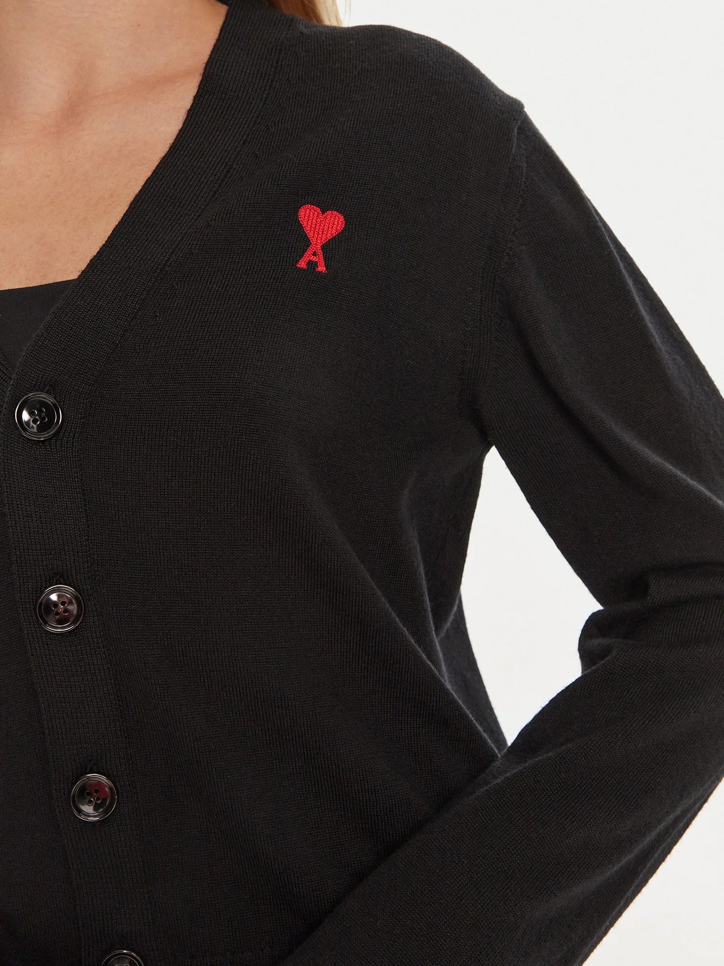 AMI Red Ami de Cœur Cardigan (BFFKC111.KN0025)