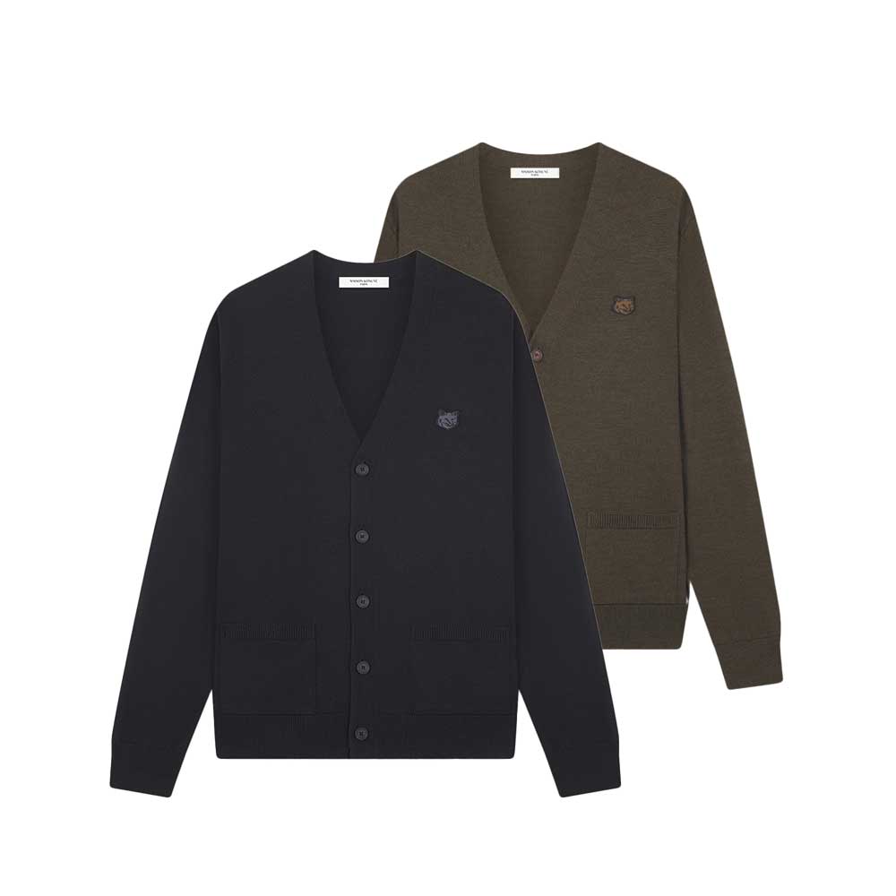 Maison Kitsuné Fox Head Patch Cardigan (LM00505KT1036)