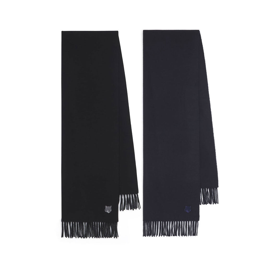 Maison Kitsuné Wool Scarf Black (MM06201BT3004)