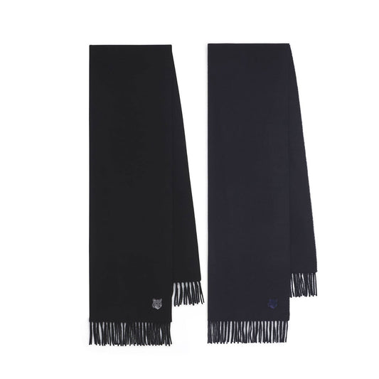 Maison Kitsuné Wool Scarf Black (MM06201BT3004)