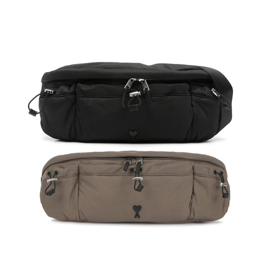 AMI Paris Technical Belt Bag with Zipped Pockets (ULL403.AW0021)