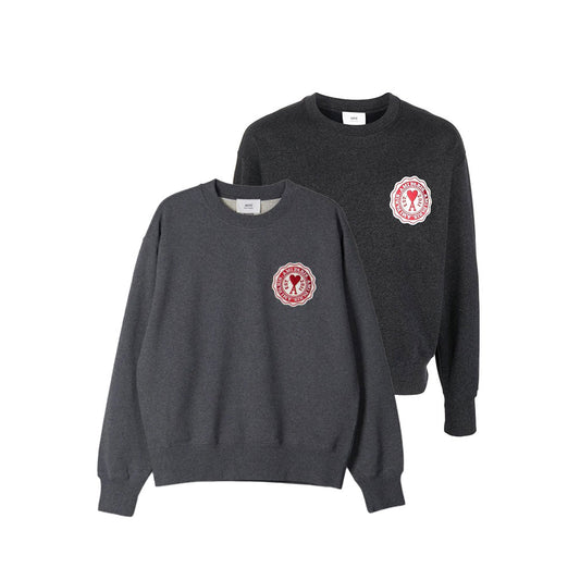 AMI Small Heart Patch Logo Sweatshirt (USW011.739)