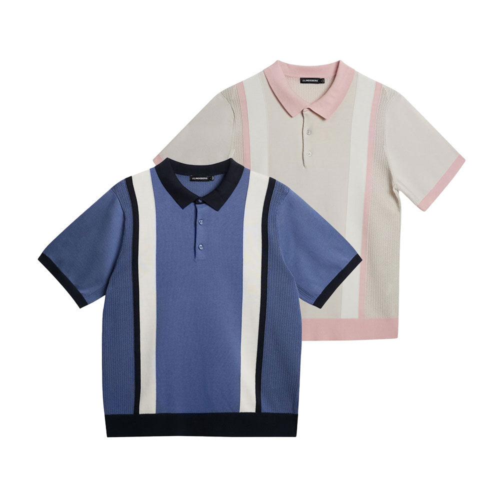 J.Lindeberg Reymond Stripe Polo Shirt (FMKW10427)