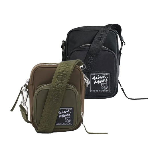 Maison Kitsuné Rue de Richelieu Nylon Crossbody Bag (LM05165WQ1001)