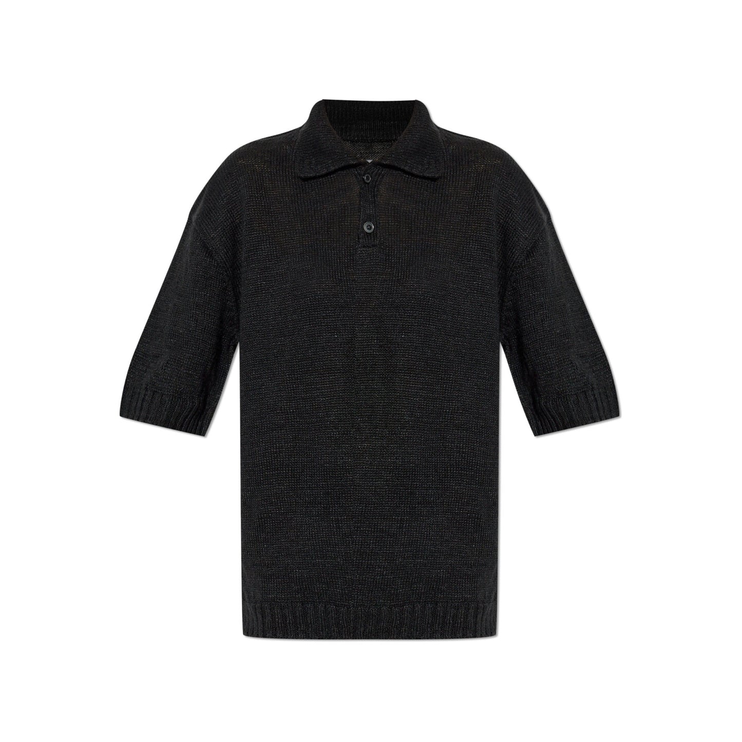 Maison Margiela Hemp Knit Polo S51GL0055 M13099 900 (Women’s Black)