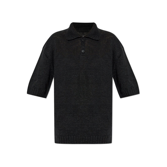 Maison Margiela Hemp Knit Polo S51GL0055 M13099 900 (Women’s Black)