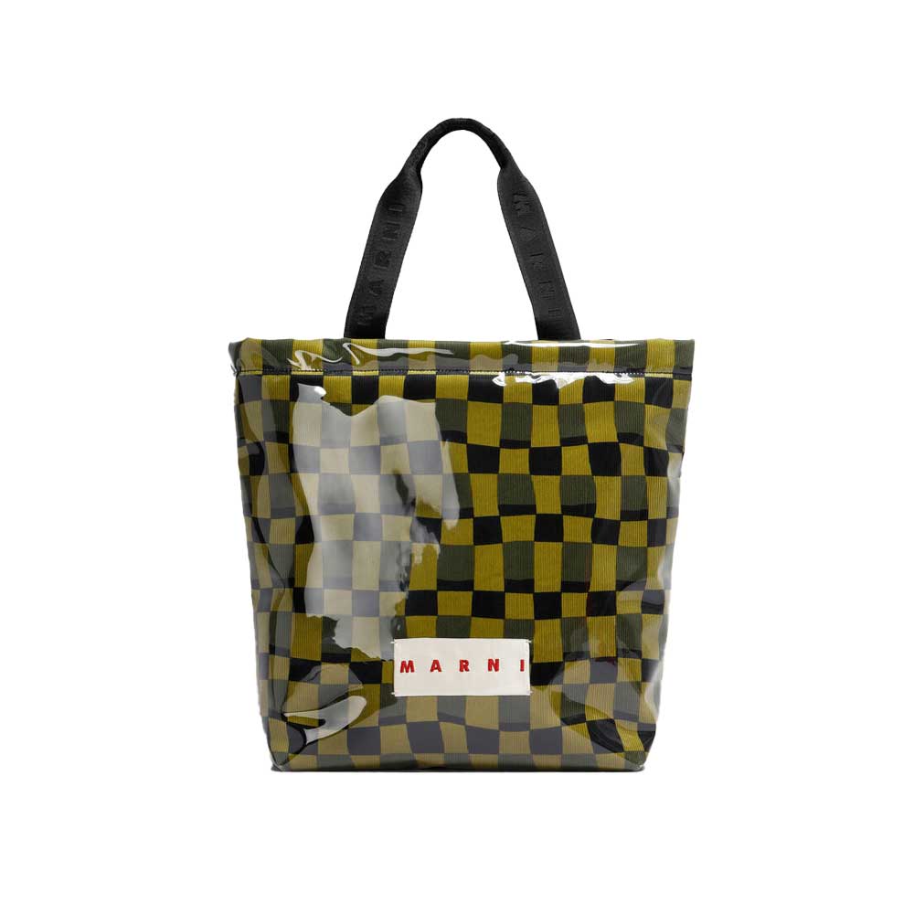 Marni Check TPU Coated Tote Bag (SHMQ0063U0)
