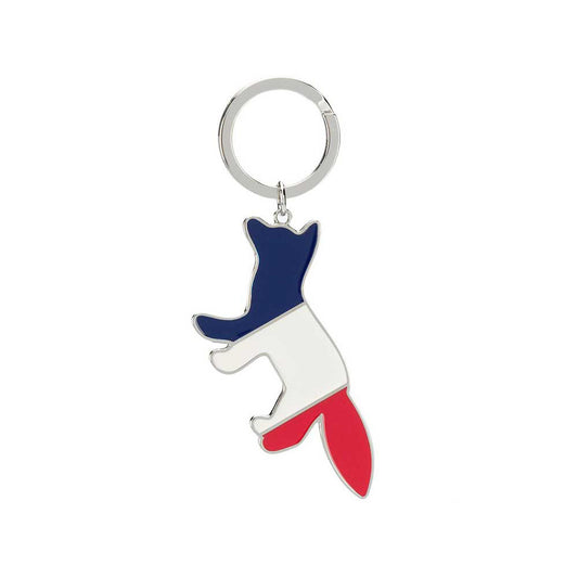 Maison Kitsuné Tricolor Fox Keyring (AU06500AM1002)