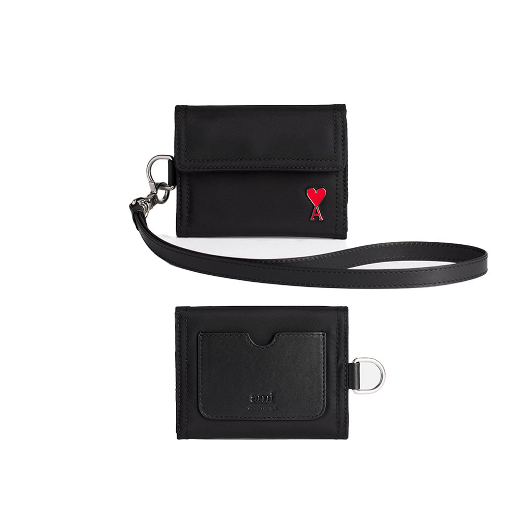 AMI Paris Heart-A Wallet with Strap (USL004.902)