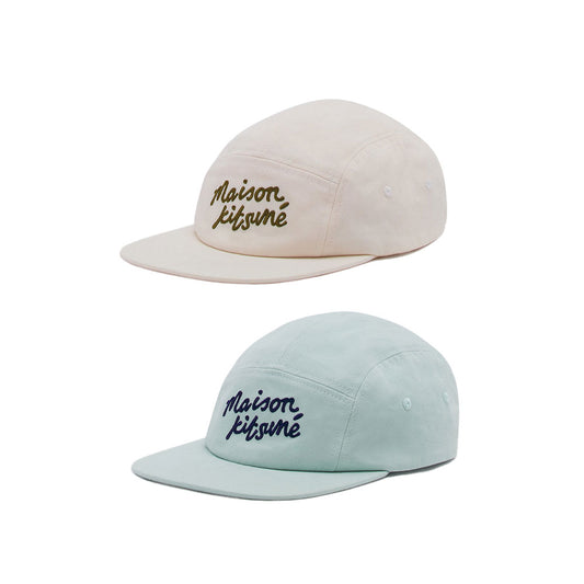Maison Kitsuné Script Logo 5-Panel Cap (LM06108WW0095)