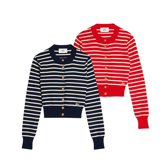 Ami de Coeur Striped Wool Cardigan (FKC011.KN0003)