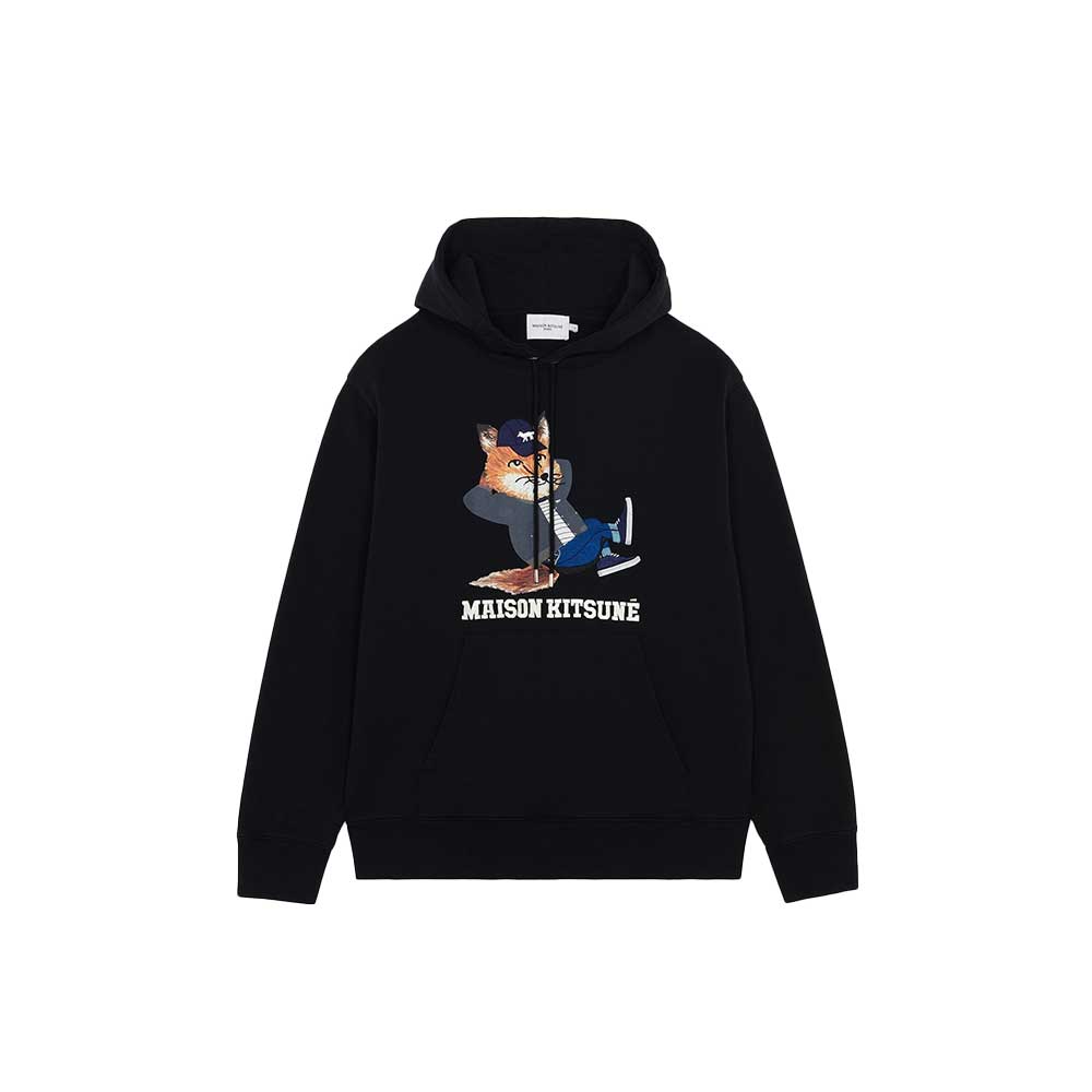 Maison Kitsuné Dressed Fox Print Relaxed Hoodie (JM00332KM0001)
