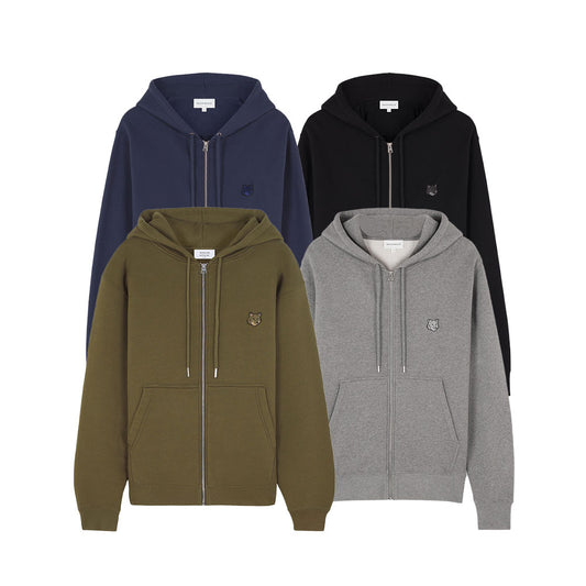 Maison Kitsuné Bold Fox Head Patch Comfort Zipped Hoodie (MM00714KM0307)