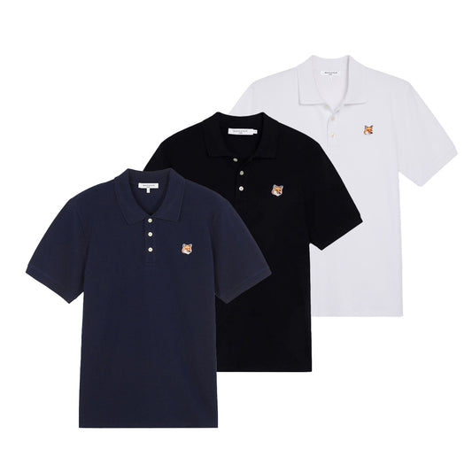Maison Kitsuné Fox Head Patch Polo Shirt (FU00203KJ7007)