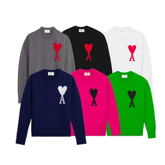 AMI Big Heart Logo Crewneck Sweater (UKS002.018)