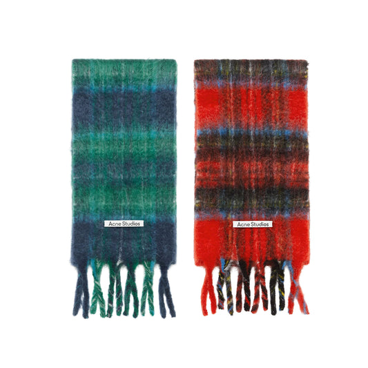 Acne Studios Mohair Check Scarf  (FN-UX-SCAR000458)