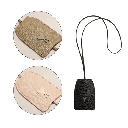 AMI Paris Leather Lanyard Key Holder (USL400.AL0036)
