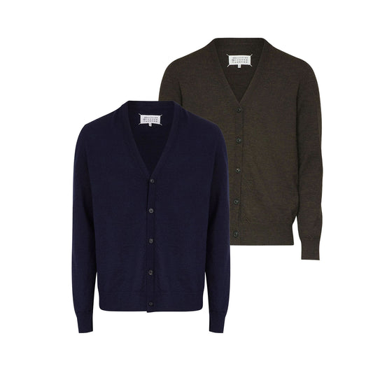 Maison Margiela Elbow Patch Knitted Cardigan (S50HP0027 M13098)