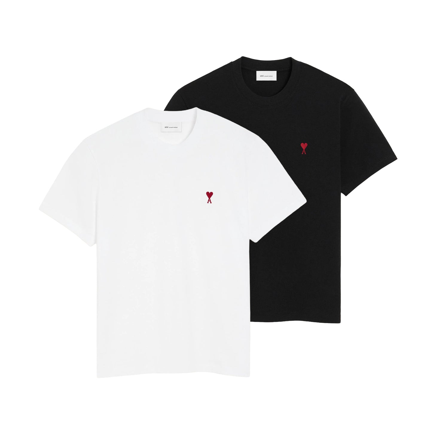 AMI Paris Red Ami de Coeur T-Shirt BFUTS035.724 Navy