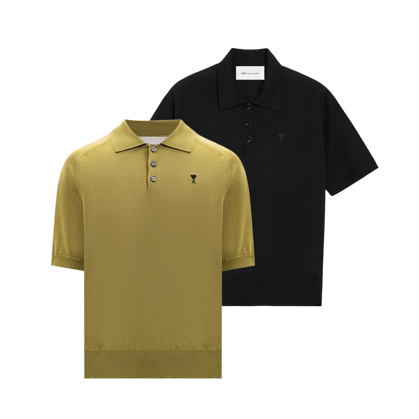 AMI Paris Quota Polo with Contrasted Ami de Coeur HPL438.KN0039