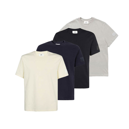 AMI Paris Tonal Ami de Cœur Embroidered T-Shirt (UTS017.726)