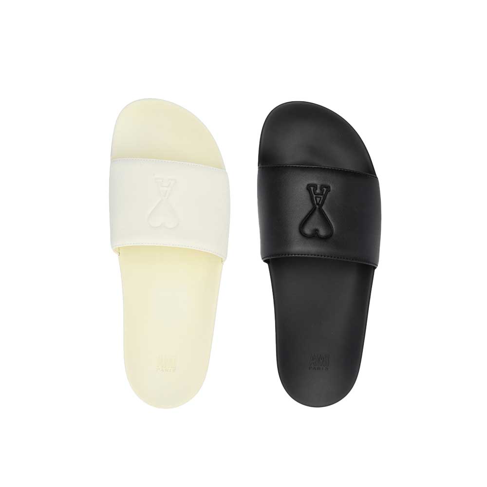 AMI Paris Ami de Coeur Pool Slides (USN400.AA0002)