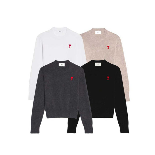 AMI Small Heart Logo Crewneck Sweater (FKS001.001)