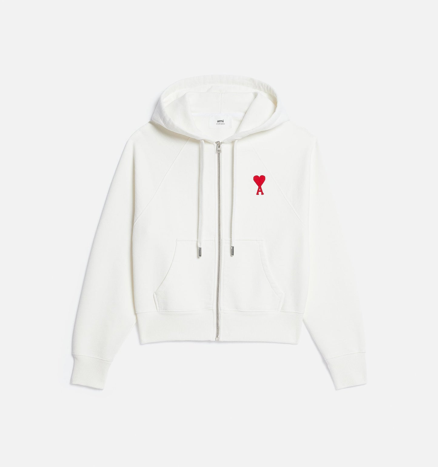 AMI Small Heart Logo Zipped Hoodie (USW404.747)
