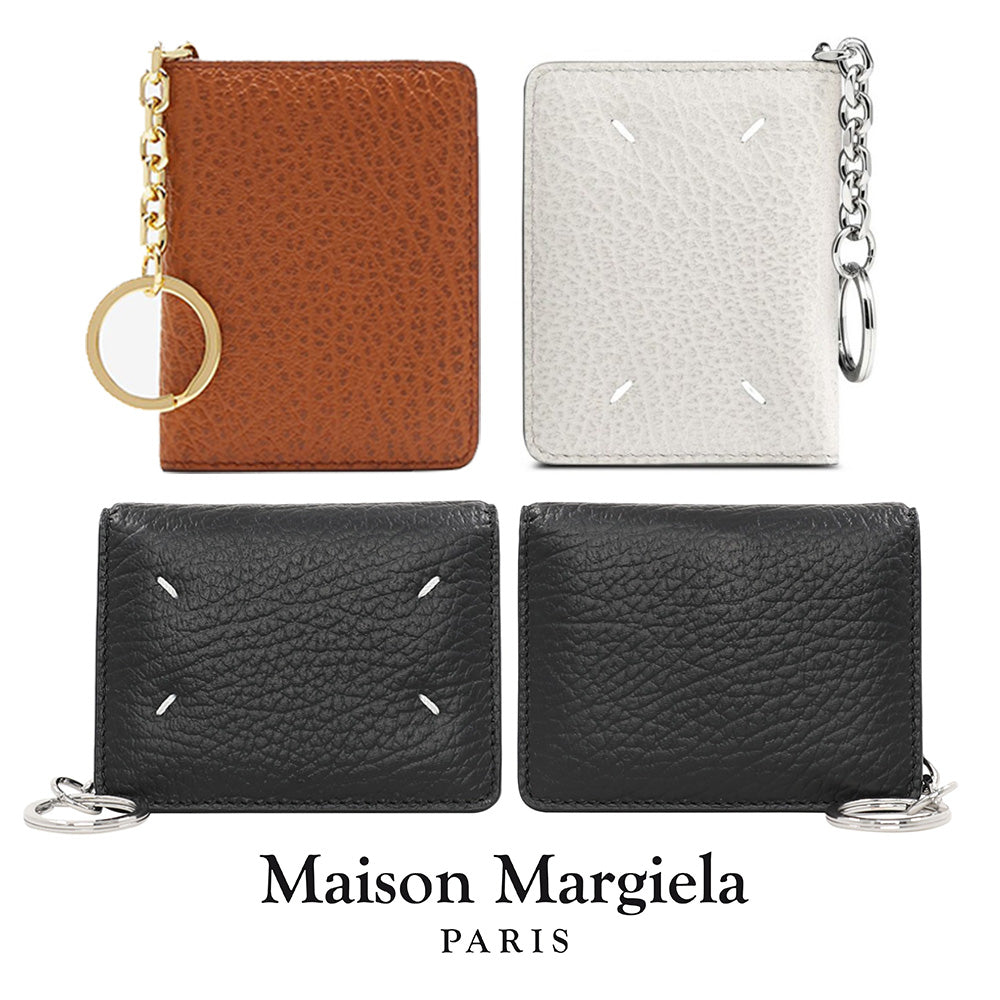Maison Margiela Four Stitches Card Holder with Key Ring (S56UI0128 P4455)