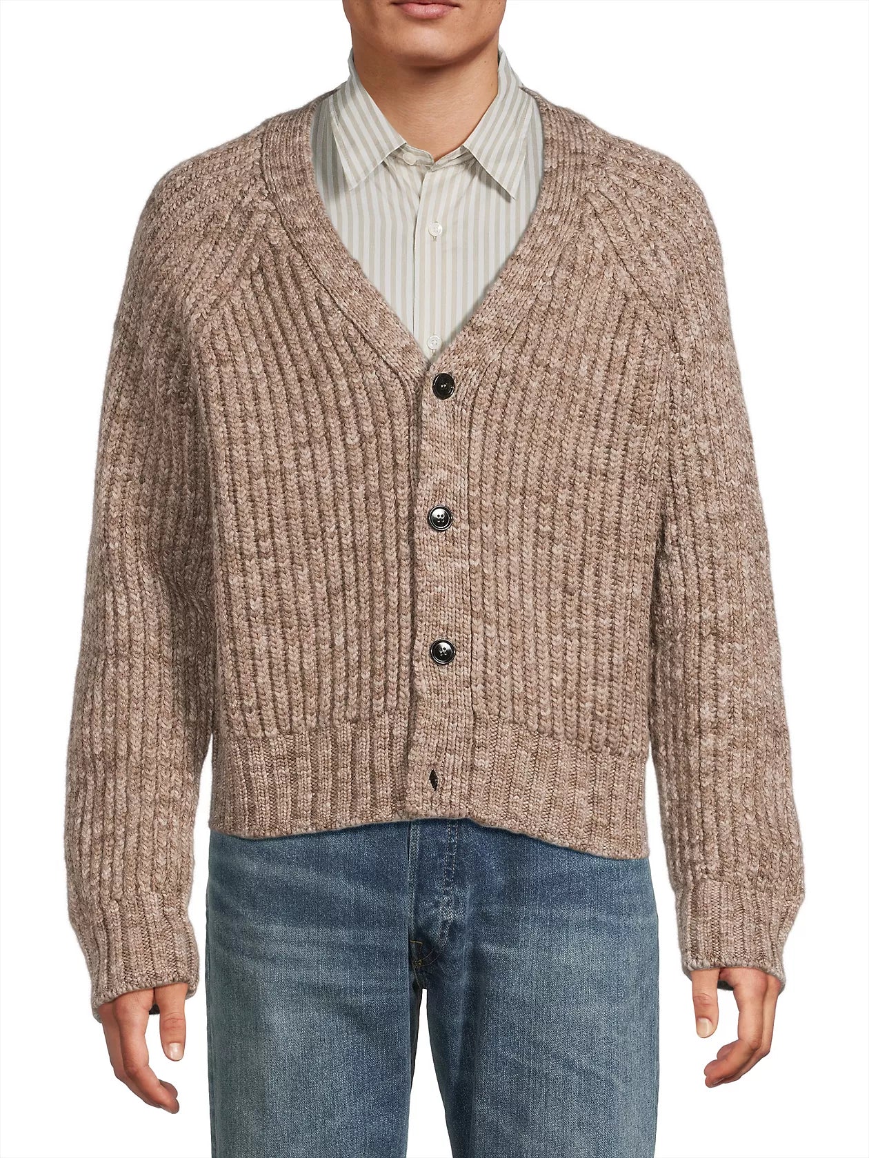 AMI Ribbed Cardigan (HKC888.001)