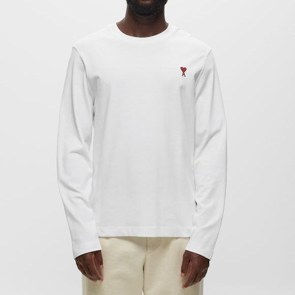 AMI Small Heart Long Sleeve T-Shirt (UTS205.726)