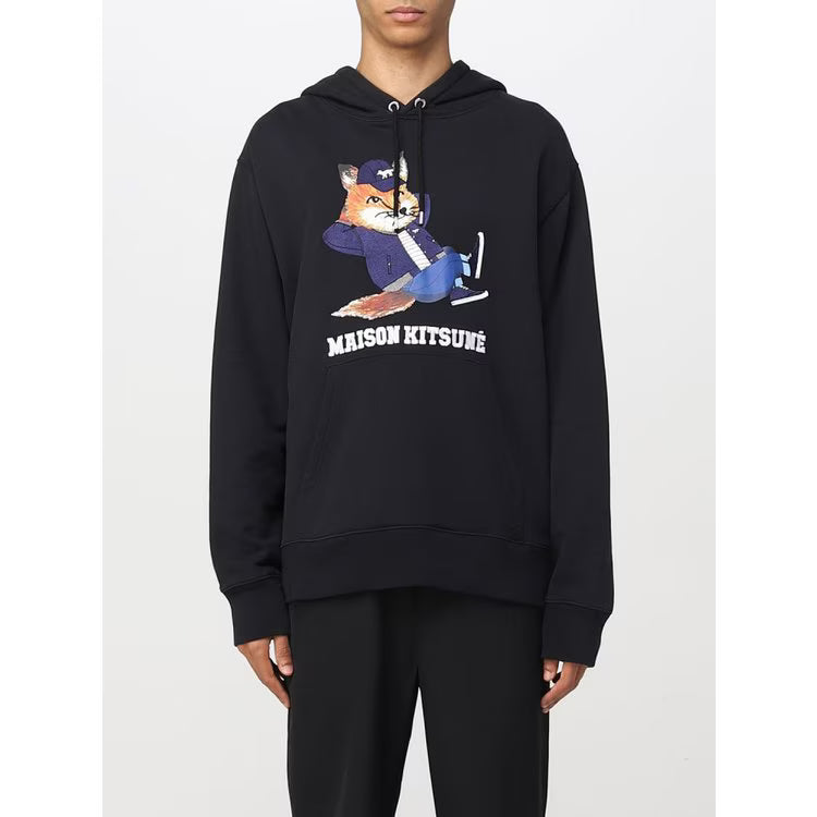 Maison Kitsuné Dressed Fox Print Relaxed Hoodie (JM00332KM0001)