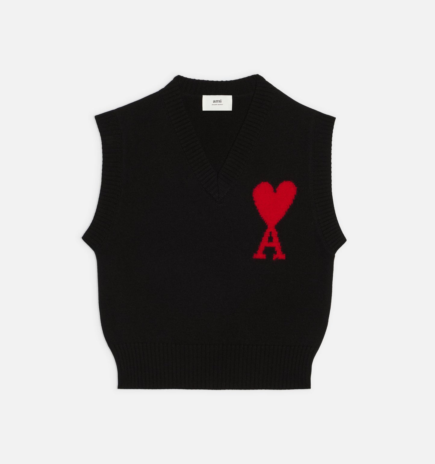 AMI Big Heart Logo Sleeveless Sweater (UKS702.018)