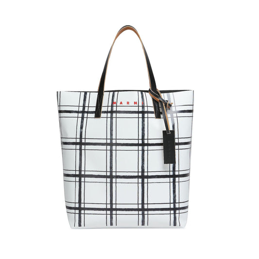 Marni Tribeca PVC Check Tote Bag (SHMP0104A2)