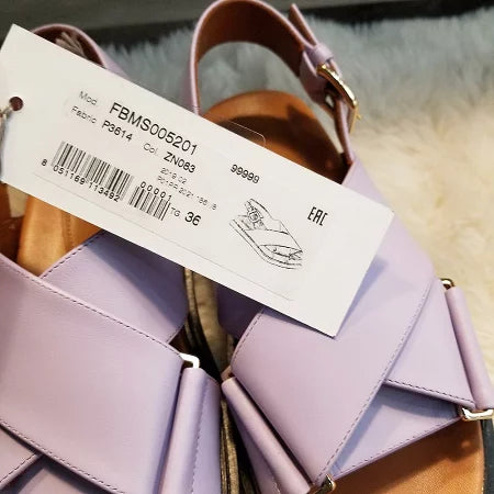 Marni Fussbett Leather Cross-Strap Sandals (FBMS005201 P3614)