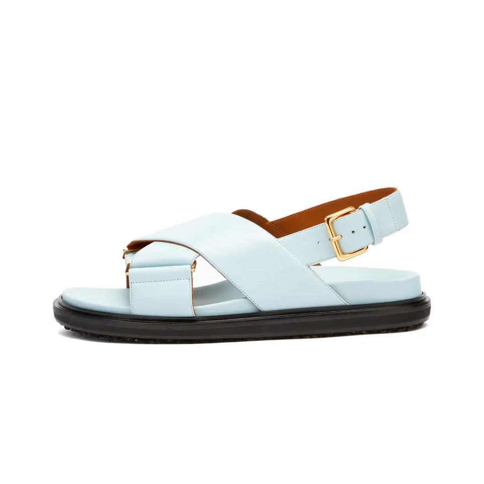 Marni Fussbett Leather Cross-Strap Sandals (FBMS005201 P3614)
