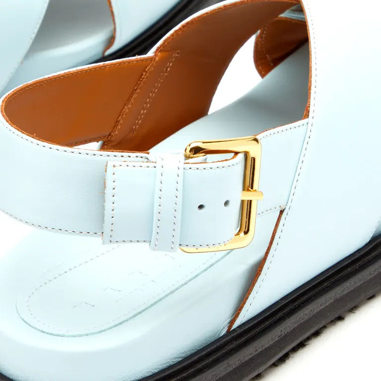 Marni Fussbett Leather Cross-Strap Sandals (FBMS005201 P3614)