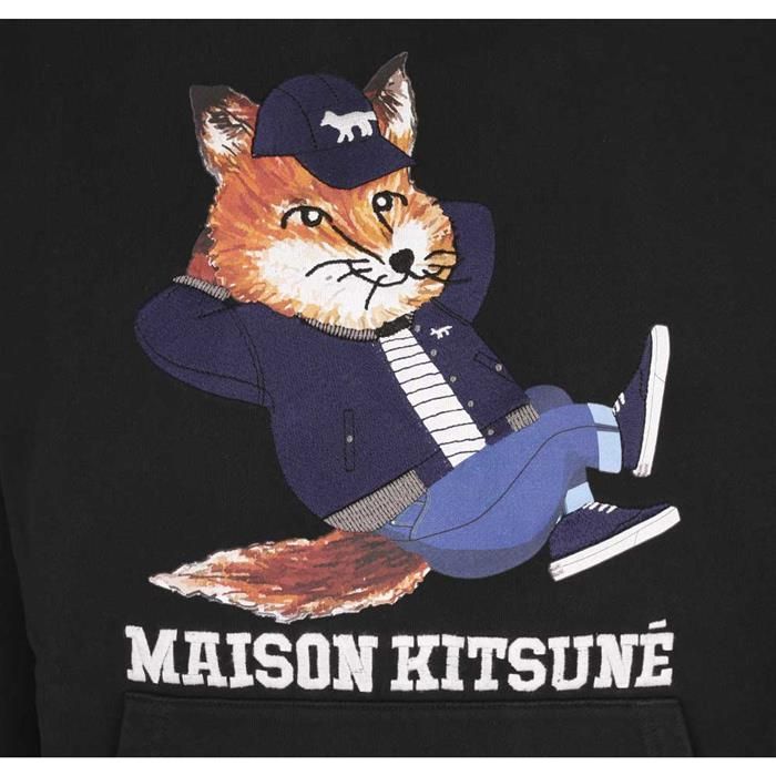 Maison Kitsuné Dressed Fox Print Relaxed Hoodie (JM00332KM0001)