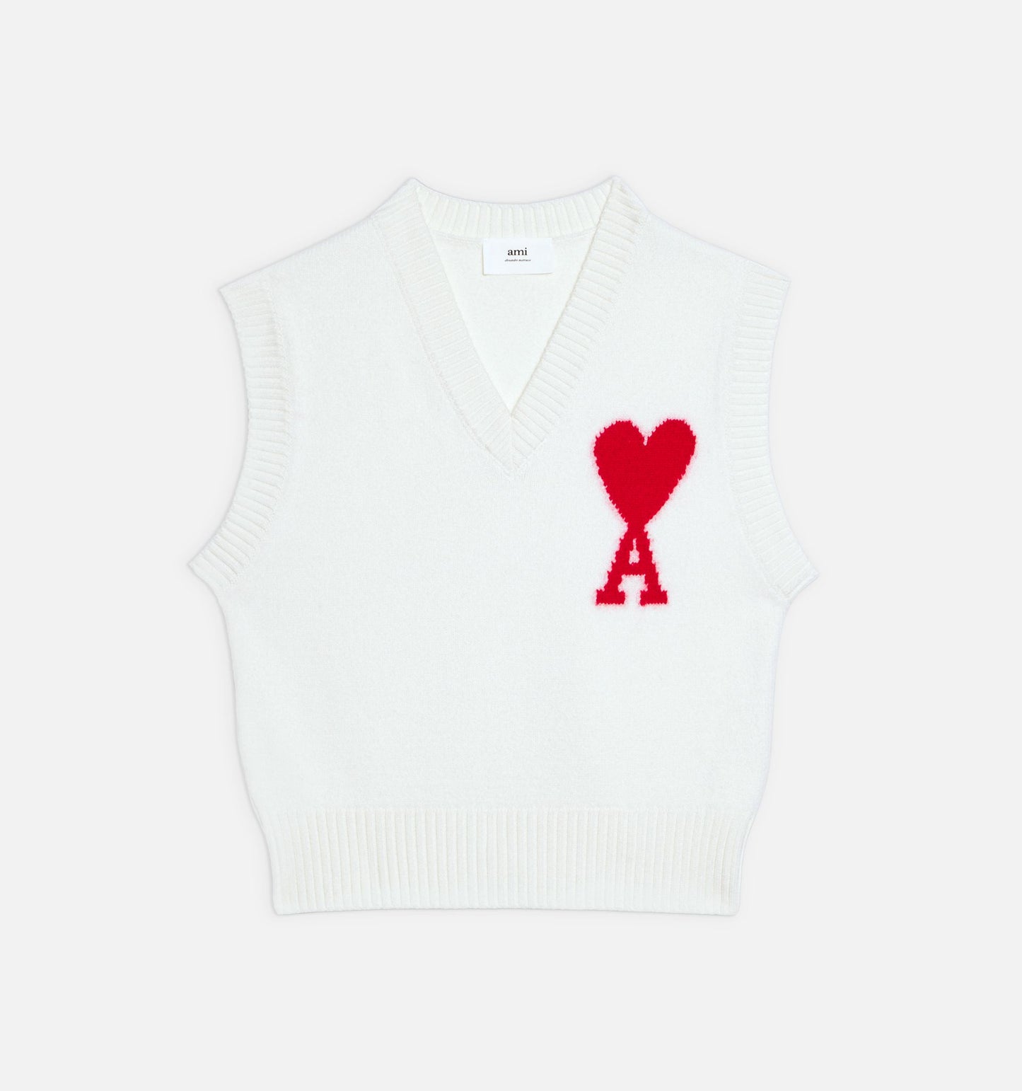 AMI Big Heart Logo Sleeveless Sweater (UKS702.018)